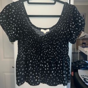 LA Hearts Black Floral Top!